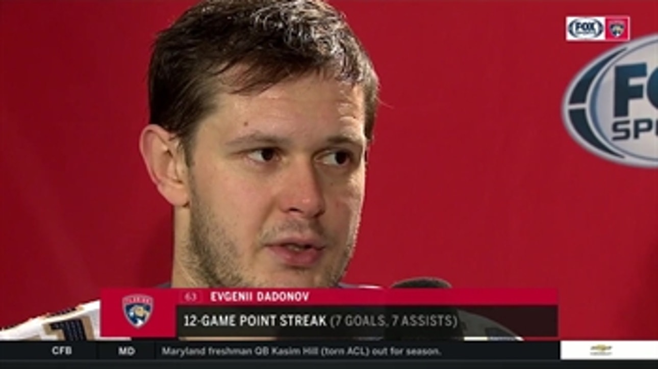 Evgenii Dadonov shares his thoughts on victory over Flyers