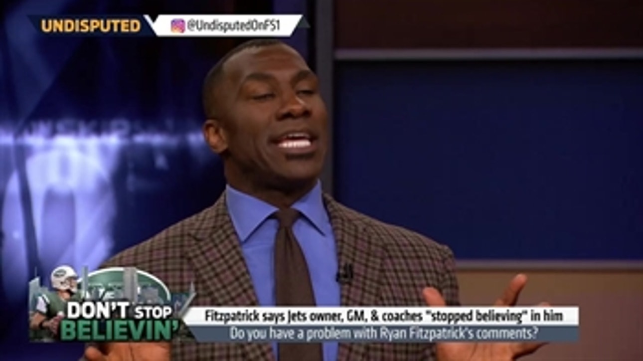 Shannon Sharpe explains in detail why he has an issue with QB Fitzpatrick's gripes ' UNDISPUTED