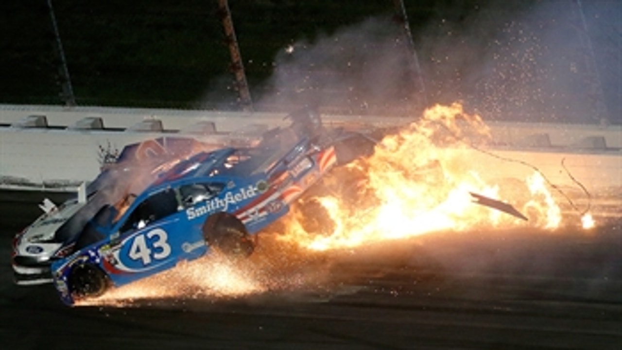Aric Almirola talks with Regan Smith about returning to the site of his life-changing crash