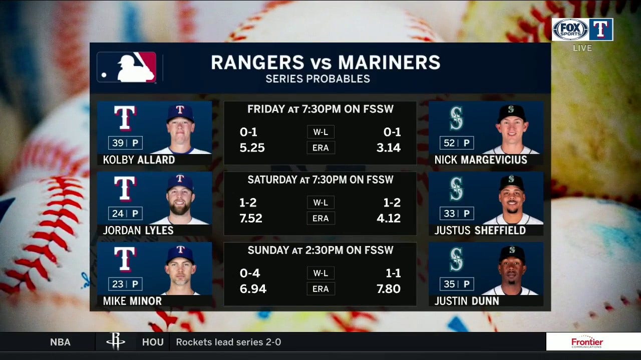 Previewing the Upcoming Series With Seattle ' Rangers Live