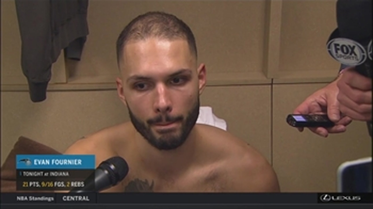 Evan Fournier on his ankle, defending pick-and-roll