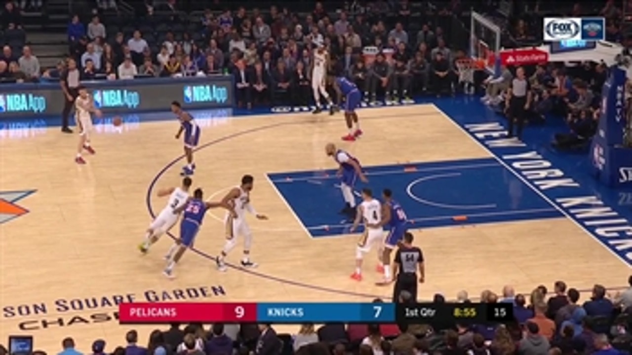 HIGHLIGHTS: Lonzo Ball hits the 3-Pointer in Quarter 1 in NYC