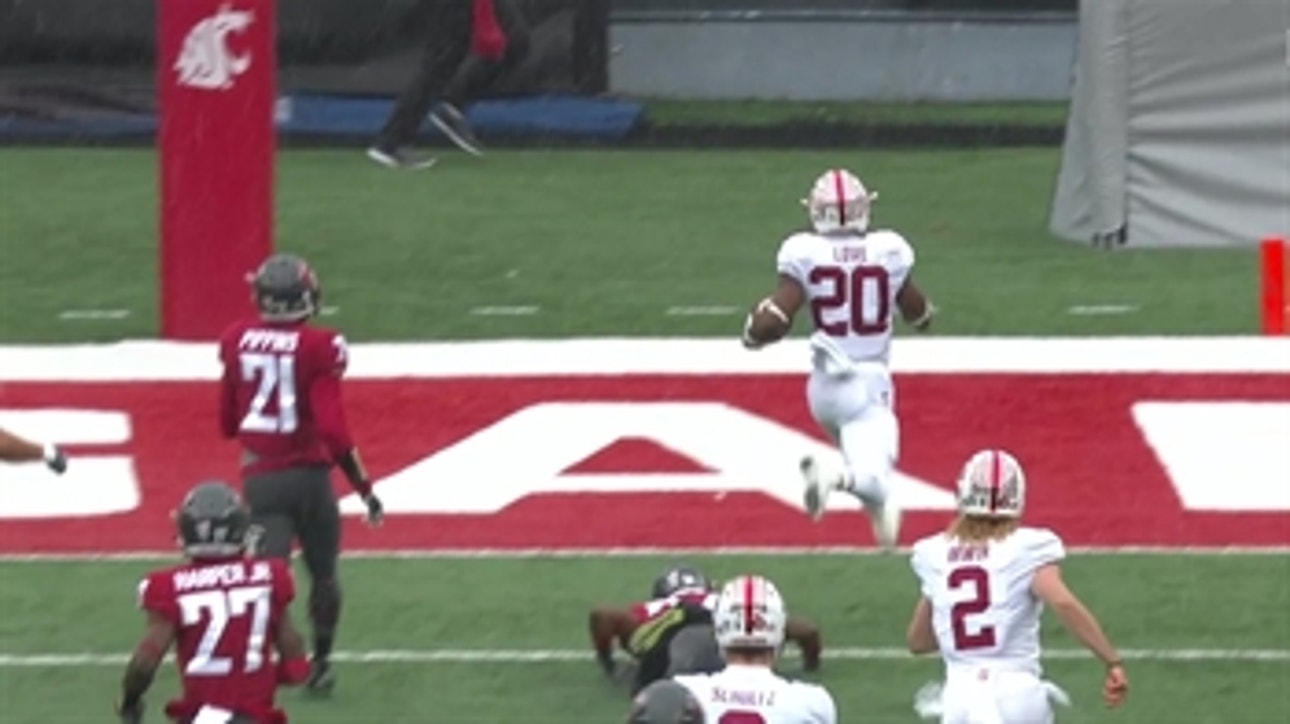 Bryce Love turns on the jets and dashes 52 yards for the score as Stanford opens the game early 7-0