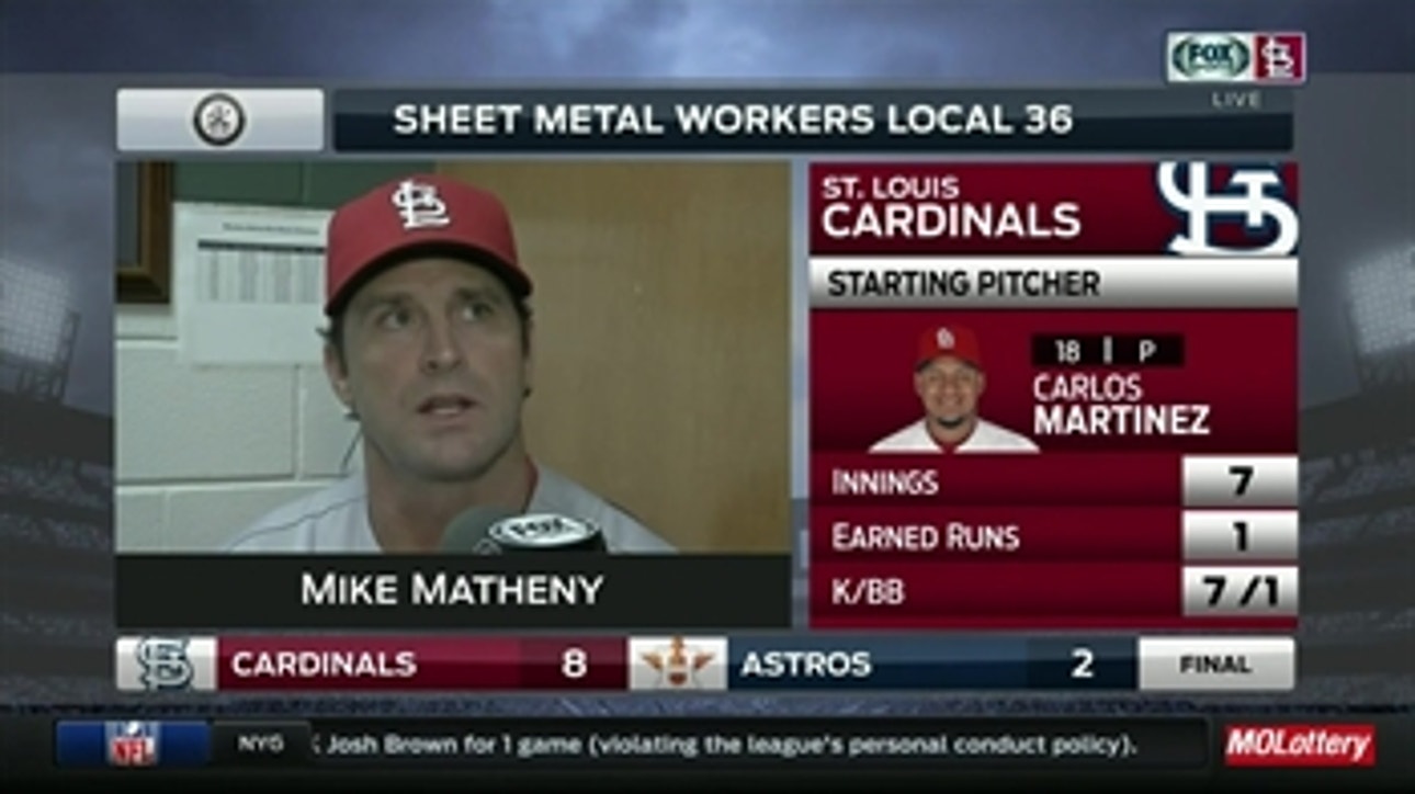 Mike Matheny talks about Carlos Martinez' stellar day