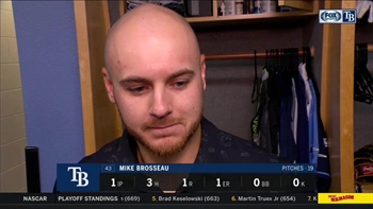 Mike Brosseau on stepping in to pitch in top of 9th against Red Sox