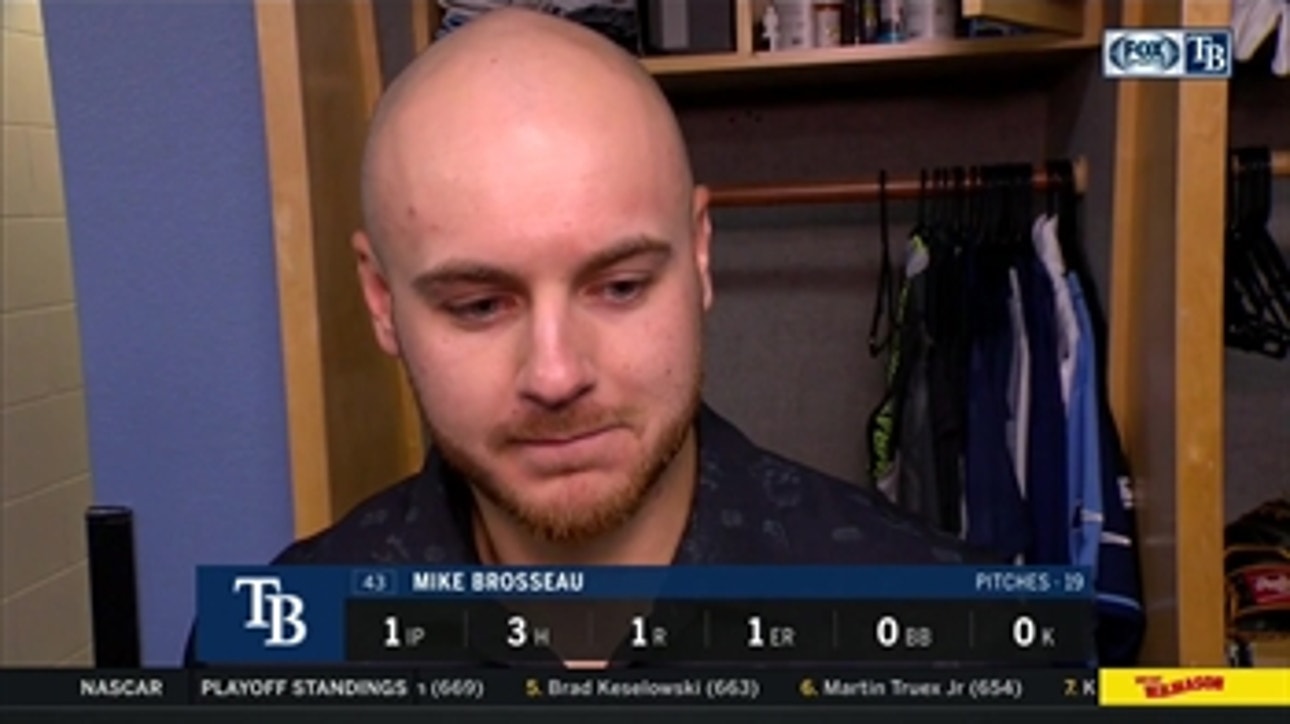 Mike Brosseau on stepping in to pitch in top of 9th against Red Sox