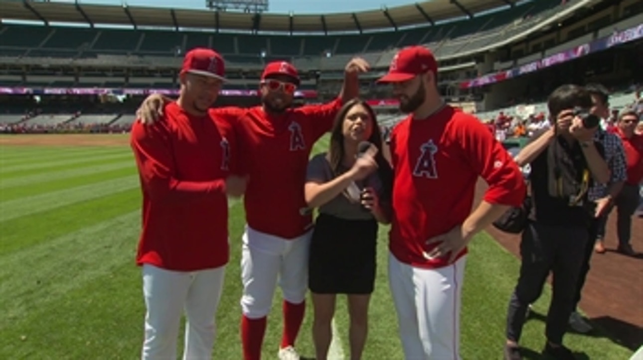 Alex Curry on talks with Cam Bedrosian and Angels fans on the field