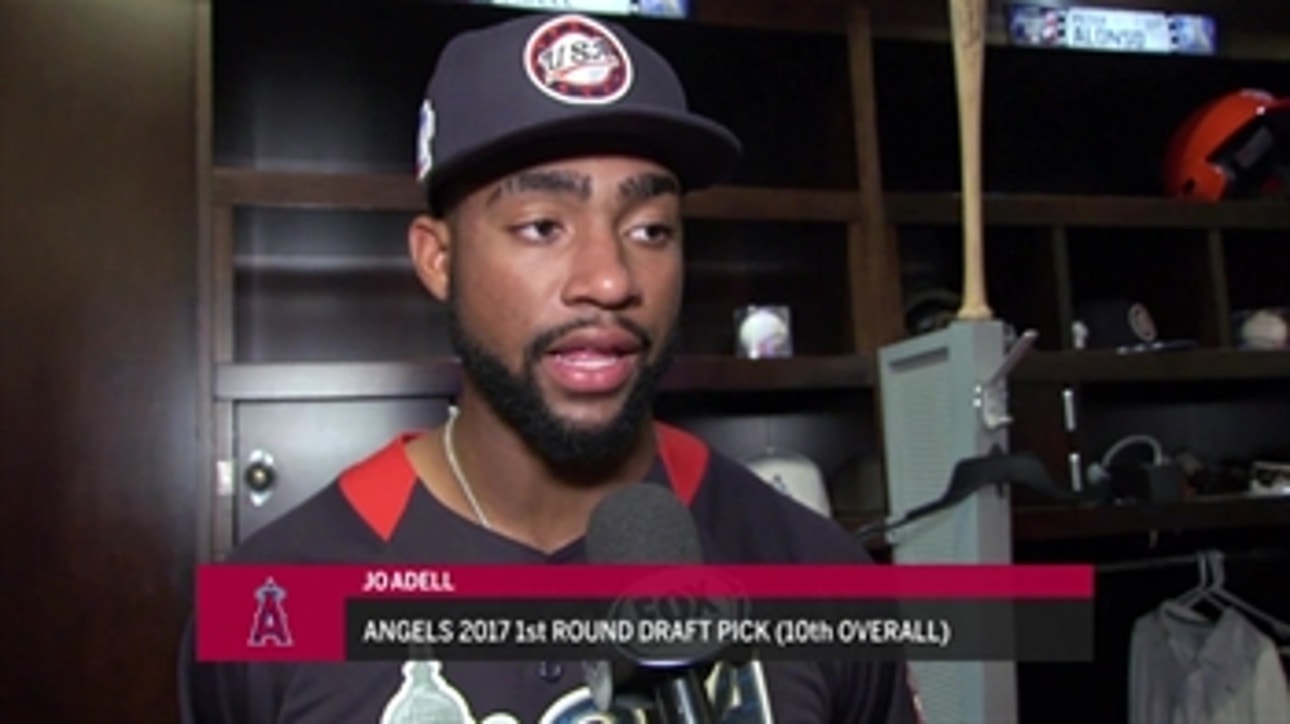 Listen to Angels prospect Jo Adell mic'd up at the 2018 All-Star Futures game