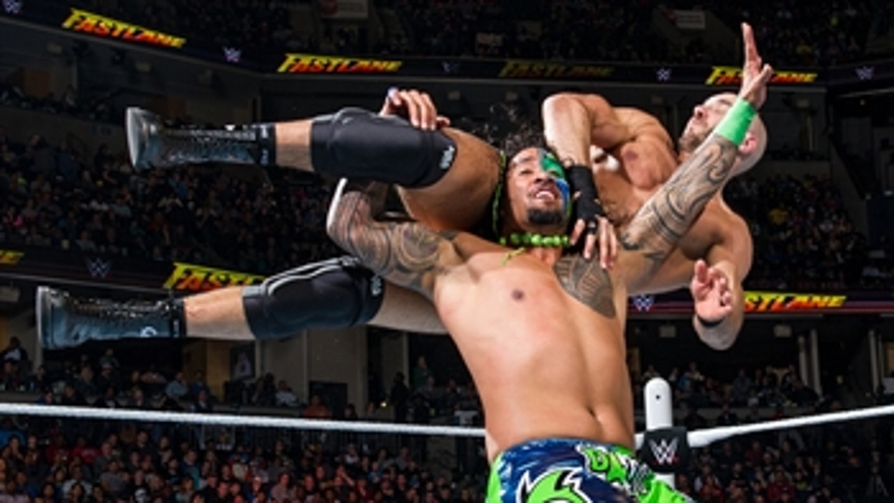 The Usos vs. Cesaro u0026 Tyson Kidd - WWE Tag Team Title Match: WWE Fastlane  2015 (Full Match)