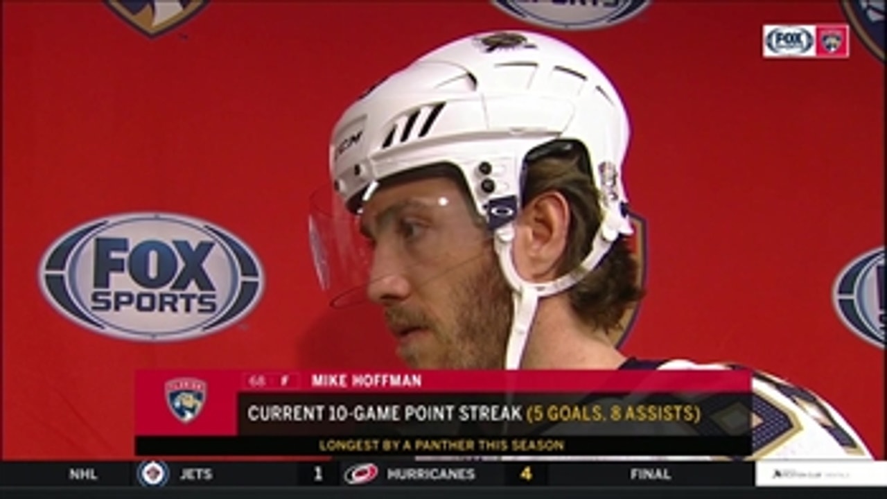 Mike Hoffman (10-game point streak) talks about what's fueling Panthers after 6th consecutive win
