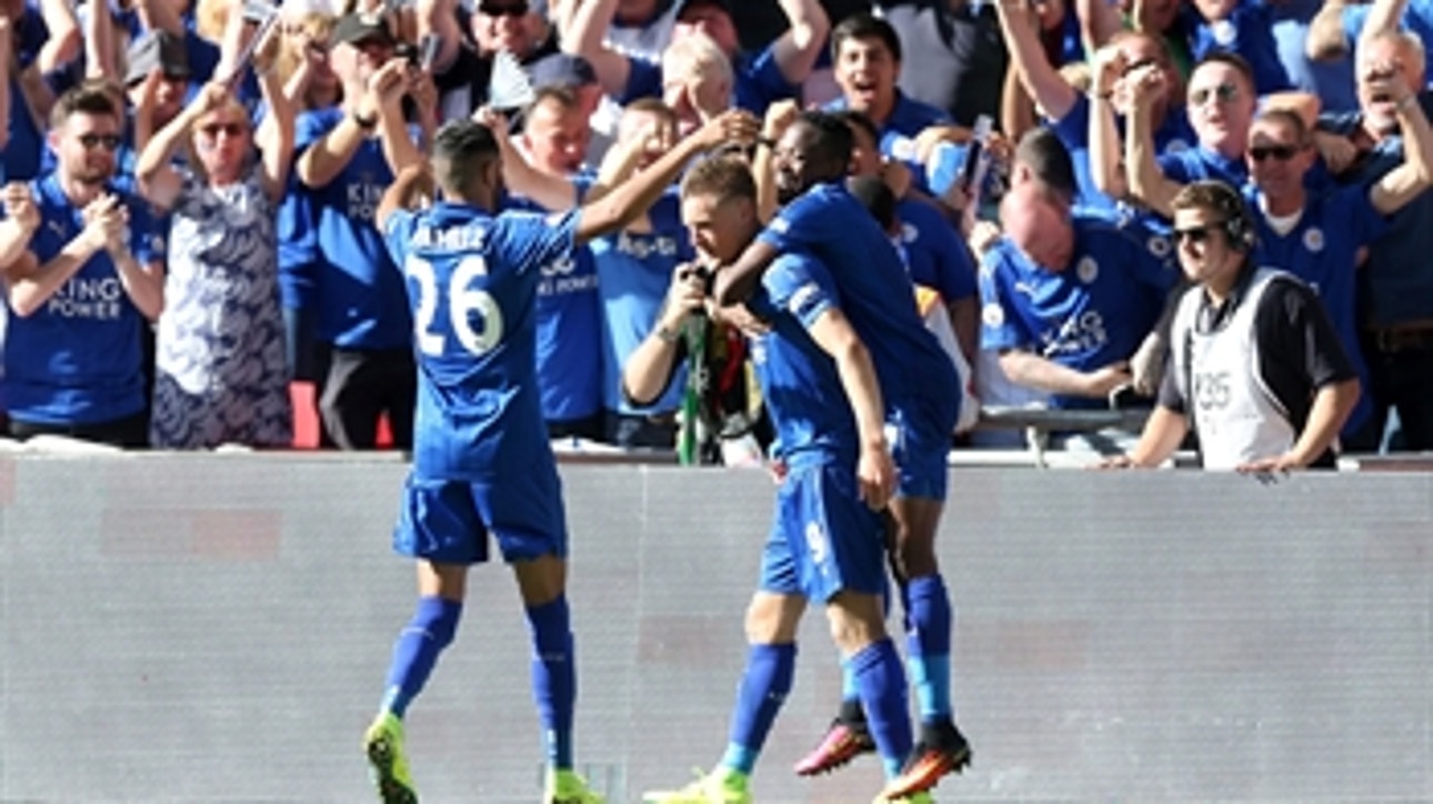 Vardy pounces on Fellaini's mistake to make it 1-1 ' 2016 FA Cup Community Shield Highlights