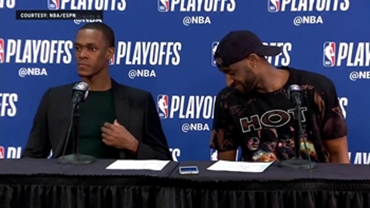 Rajon Rondo and Ian Clark Press Conference - Game 3 ' Warriors at Pelicans