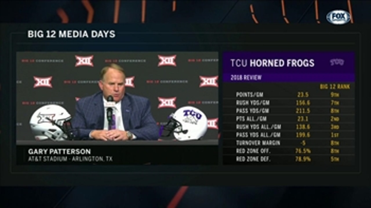Gary Patterson Takes Questions ' Big 12 Media Days