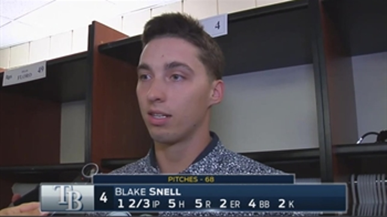 Snell after rough start: 'Gonna learn from it'