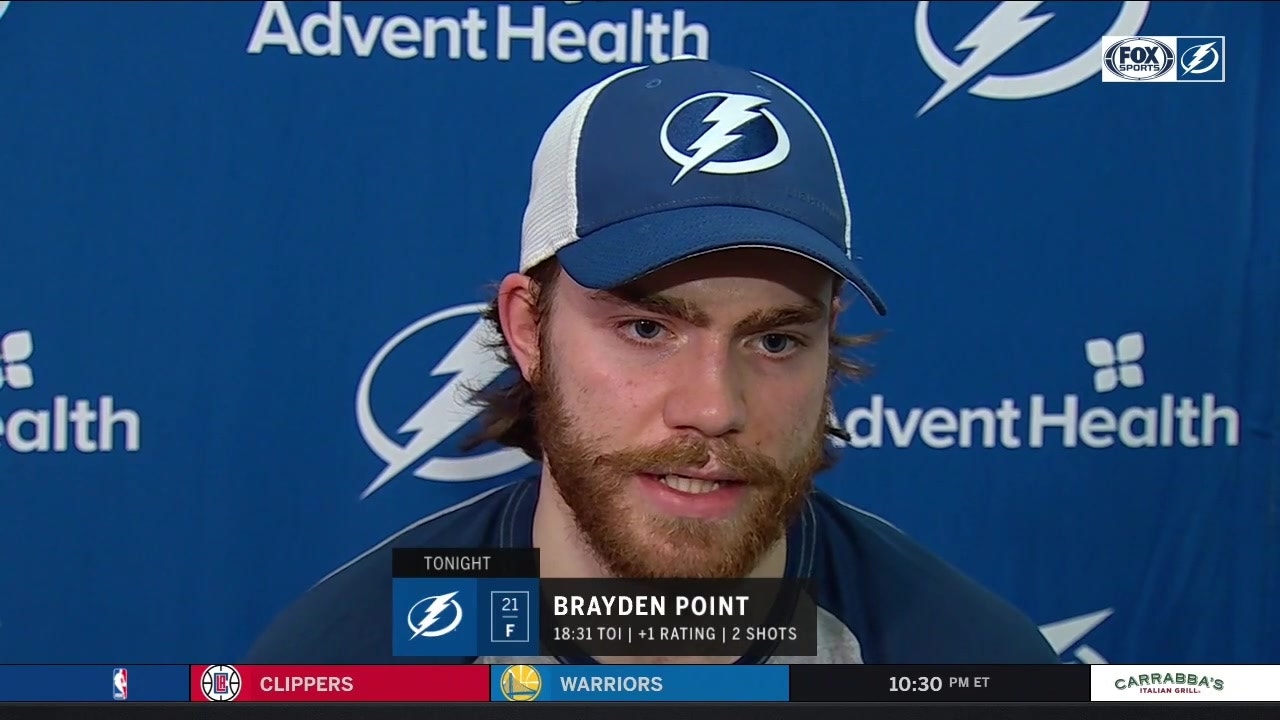 Brayden Point talks after Lightning loss about his performance, team's slow start