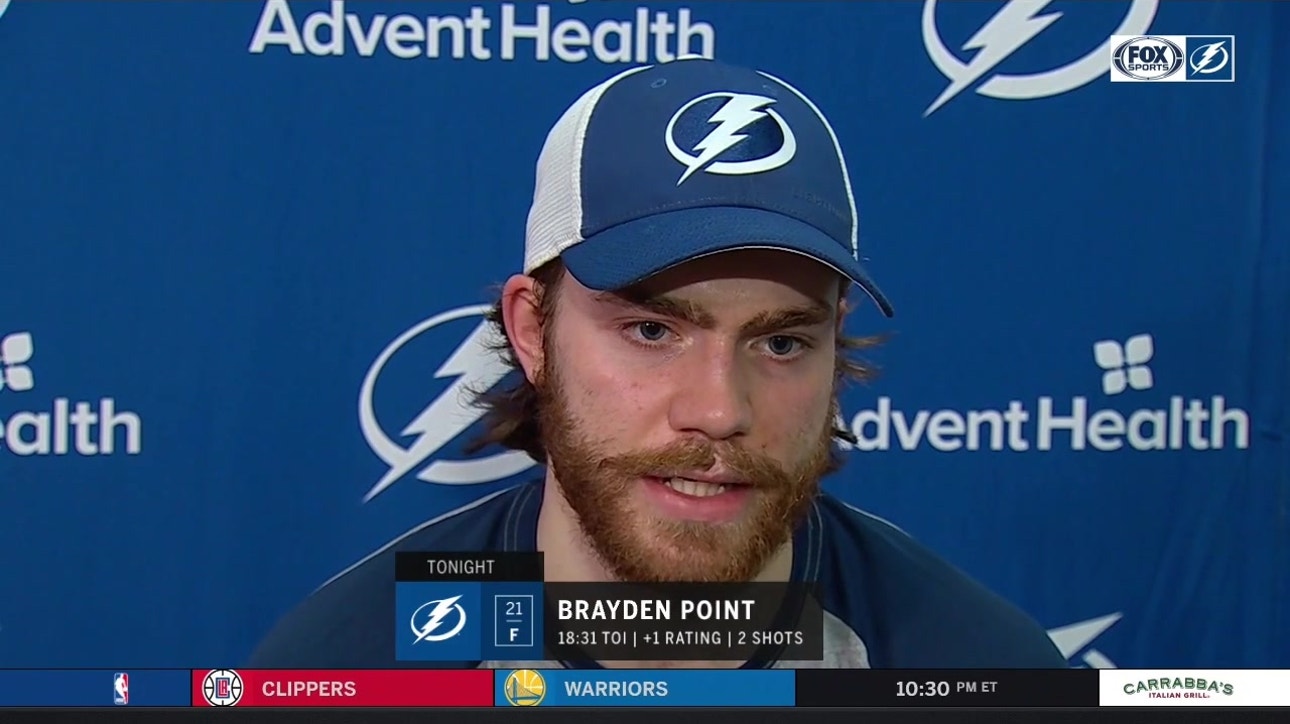 Brayden Point talks after Lightning loss about his performance, team's slow start
