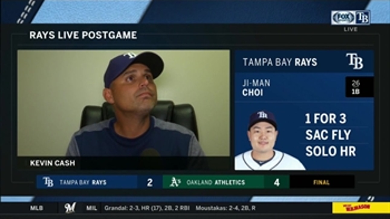 Kevin Cash recaps 4-2 loss to A's, Diego Castillo's outing