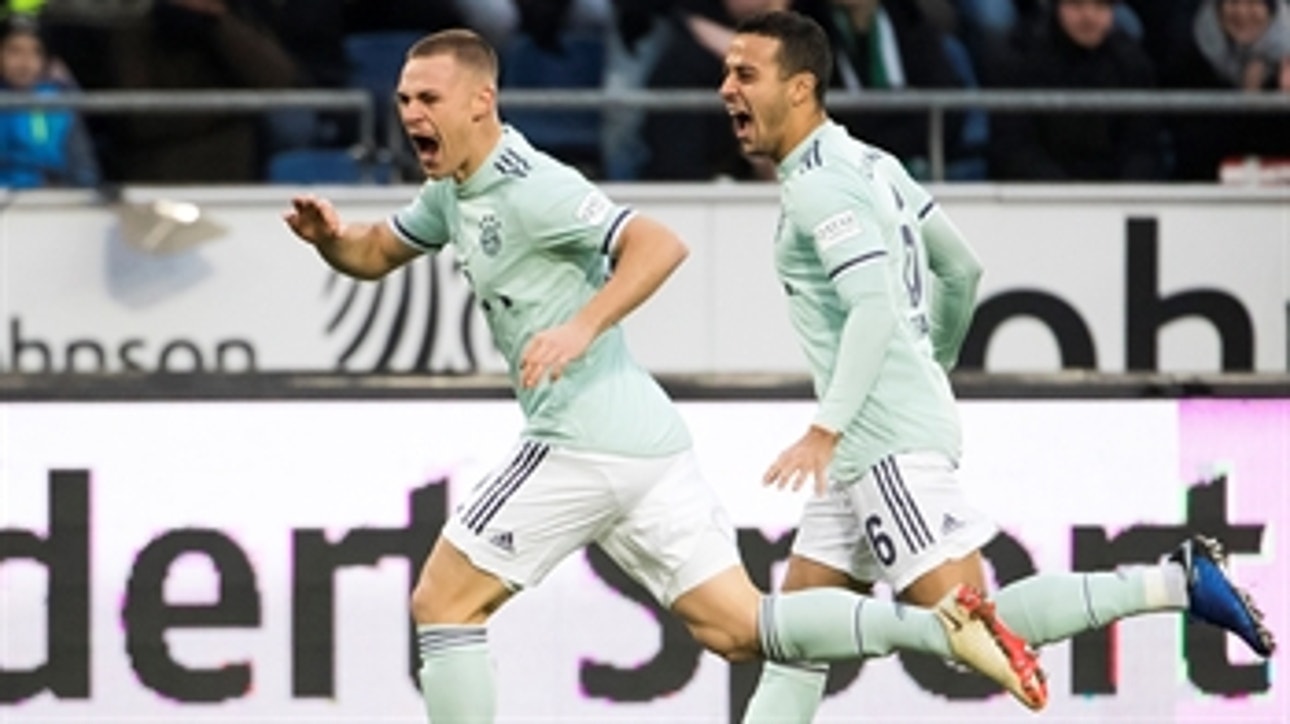 Joshua Kimmich opens the score a minute into the game for Bayern Munich vs. Hannover 96 | 2018-19 Bundesliga Highlights