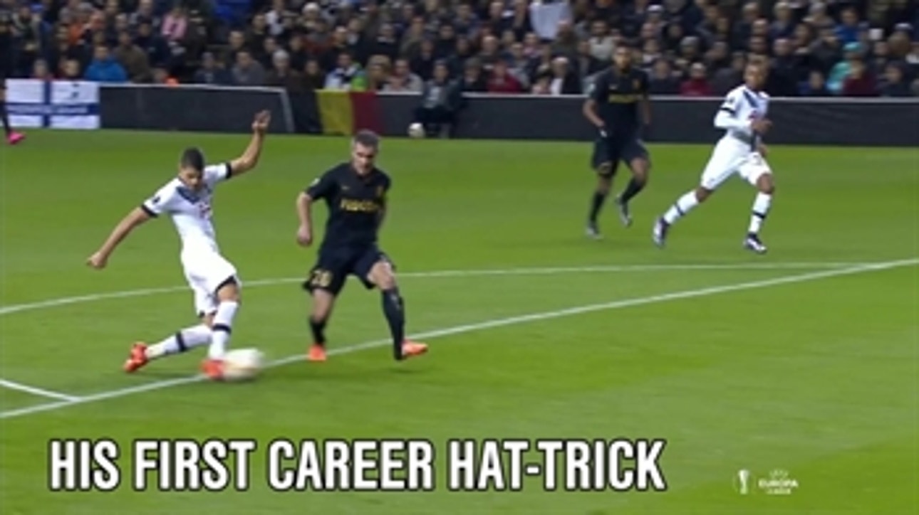 Lamela's hat-trick sends Tottenham through in Europa League