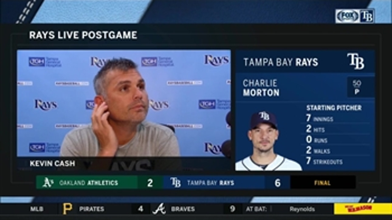 Kevin Cash talks about Charlie Morton, Kevin Kiermaier's performances