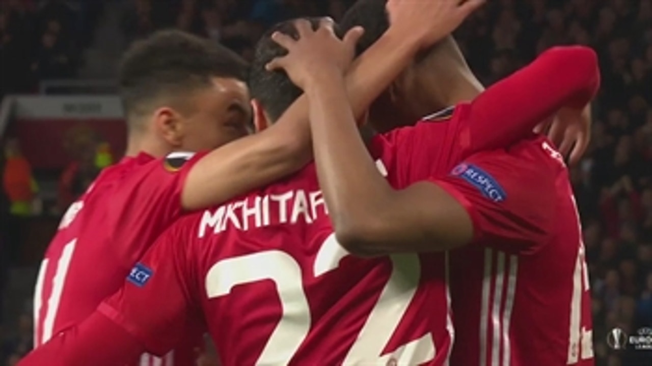 Henrikh Mkhitaryan gives Manchester United early lead' 2016-17 UEFA Europa League Highlights