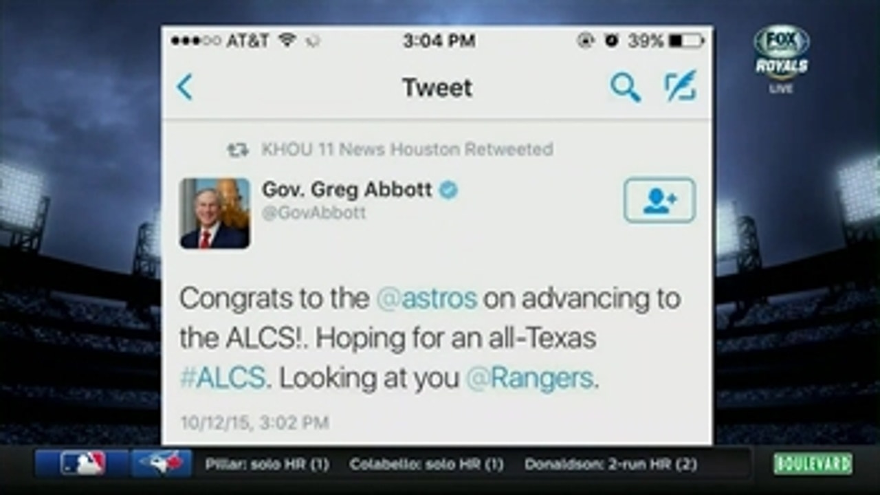 Texas governor tweets congrats to Astros just a tad early