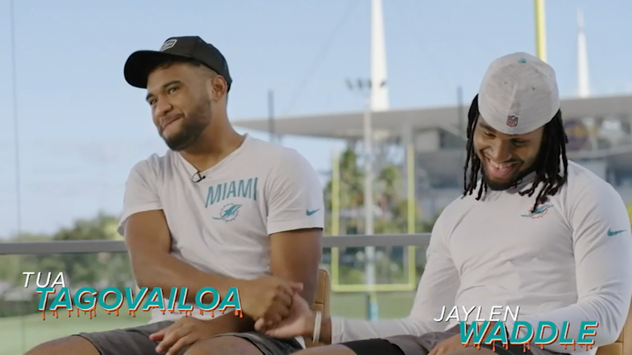 Tua Tagovailoa and Jaylen Waddle sit down with Charissa Thompson to discuss emergence of young, new-look Dolphins