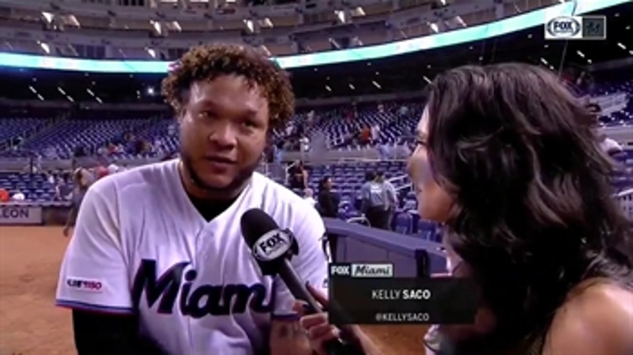 Harold Ramirez chats with Kelly Saco about his 12th-inning walk-off home run