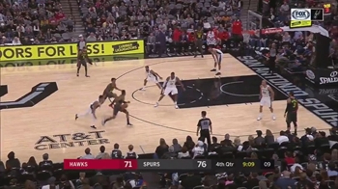 WATCH: LaMarcus Aldridge with the block on one end, dunks the ball at the other end