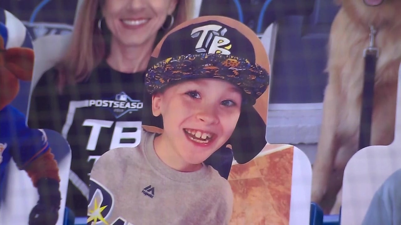 The Rays have a special fan cutout cheering them on