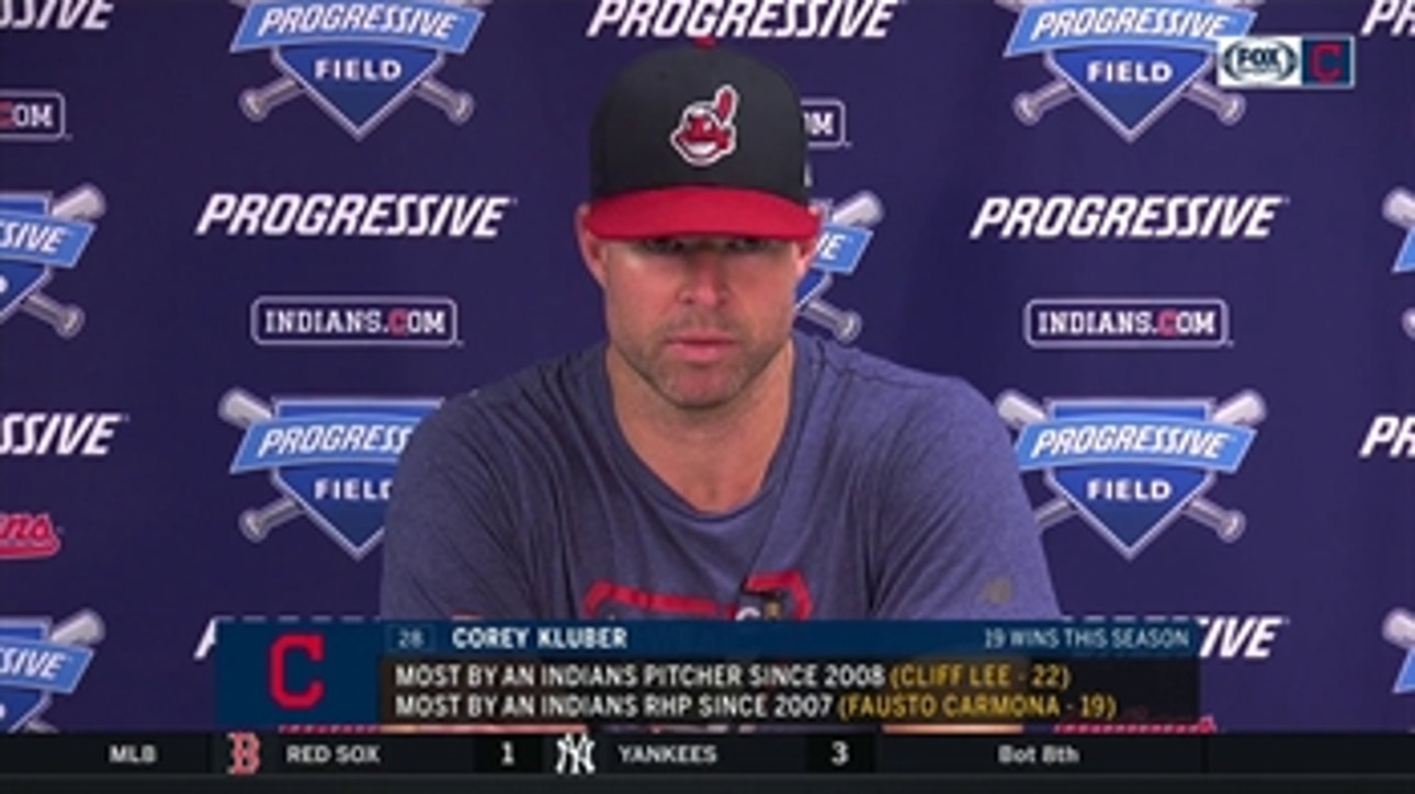 Corey Kluber reacts to eclipsing 200 mark in strikeouts and innings