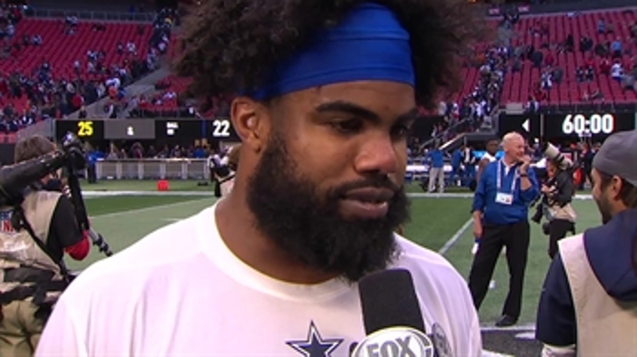 Ezekiel Elliott talks to Pam Oliver about his big game and the Cowboys' 'gritty' Week 11 victory