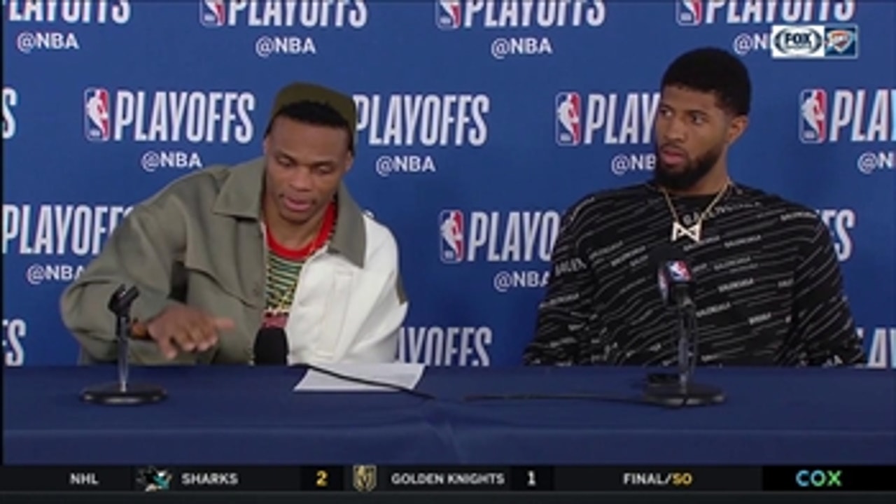 Russell Westbrook, Paul George talk OKC Game 4 loss to Trail Blazers
