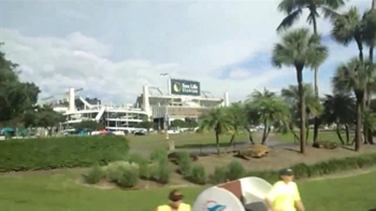 Byron Jones  and the Dallas Cowboys pull up to Sun Life Stadium - PROcast
