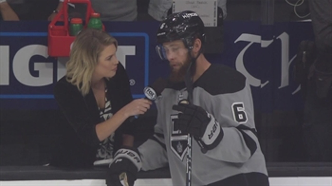 Carrlyn Bathe with Jake Muzzin: Our plan is to play physical hockey
