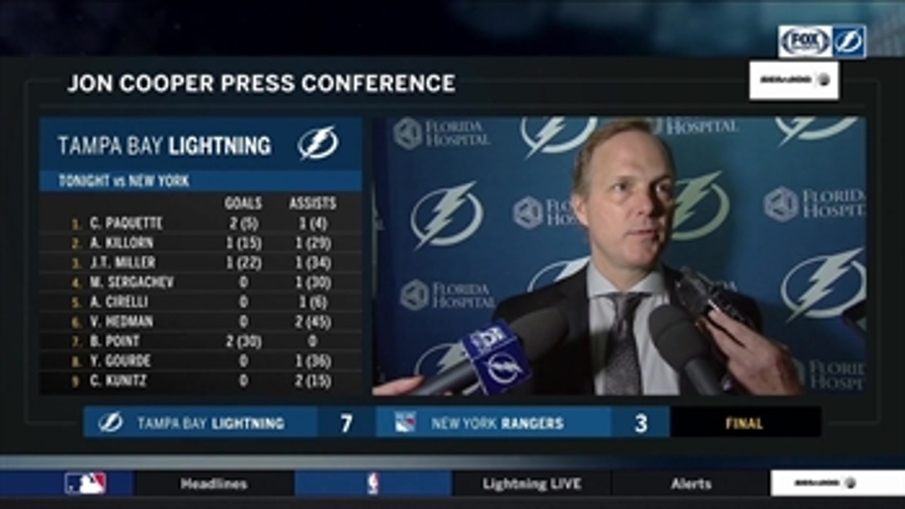 Jon Cooper explains why win against Rangers was an emotional one