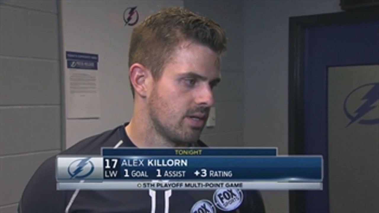 Alex Killorn 'just trying to get a stick' on winnning goal