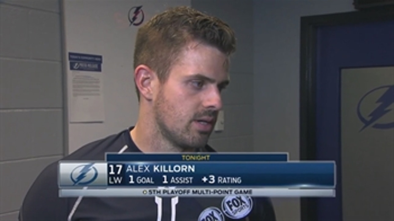 Alex Killorn 'just trying to get a stick' on winnning goal