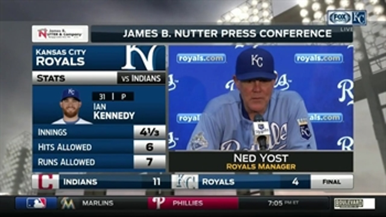 Yost breaks down Royals' 11-4 loss to Cleveland