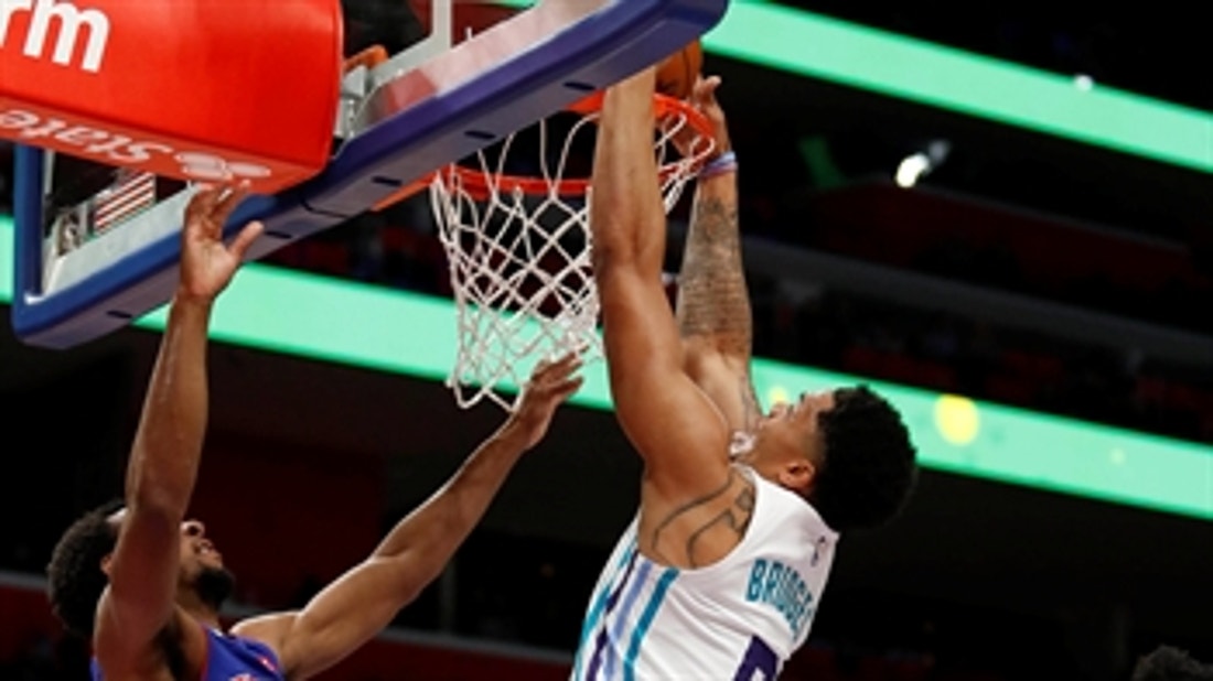 Highlights: Miles Bridges adds to dunk reel in Hornets' win over Pistons