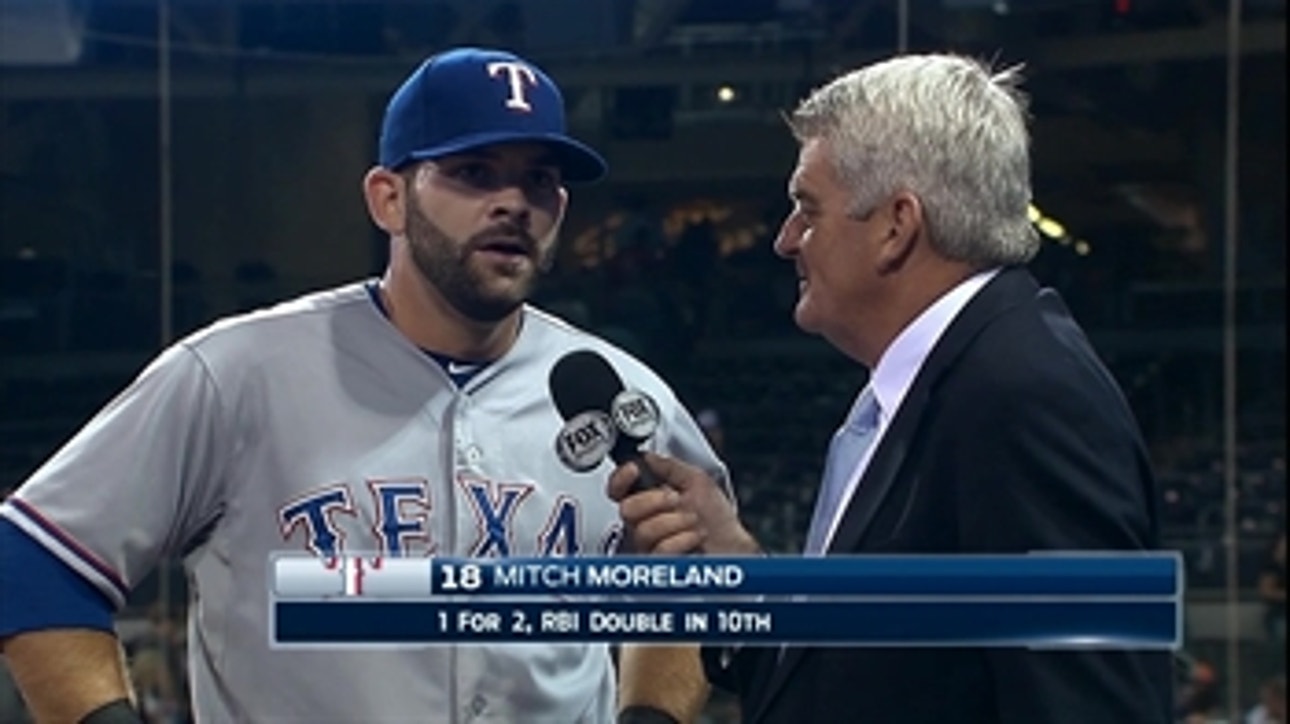 Moreland's double gives Rangers' series win over Padres
