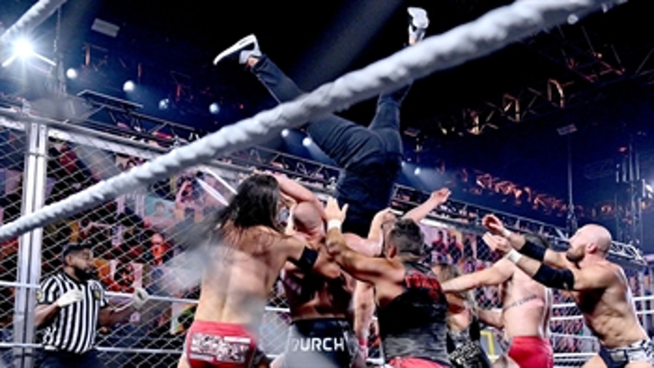 Pat McAfee goes high-risk, Io Shirai soars from atop the cage and more highlight NXT TakeOver: WarGames