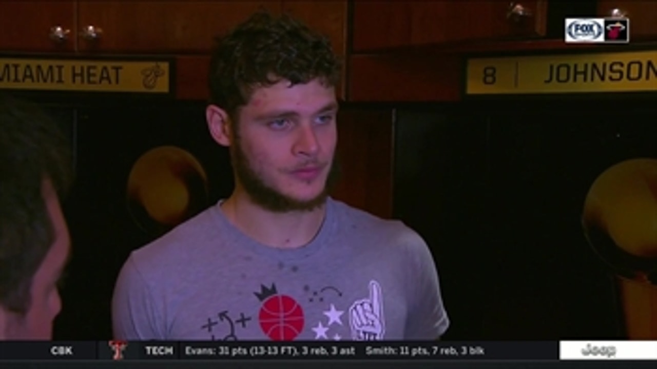 Tyler Johnson reacts to his first game back