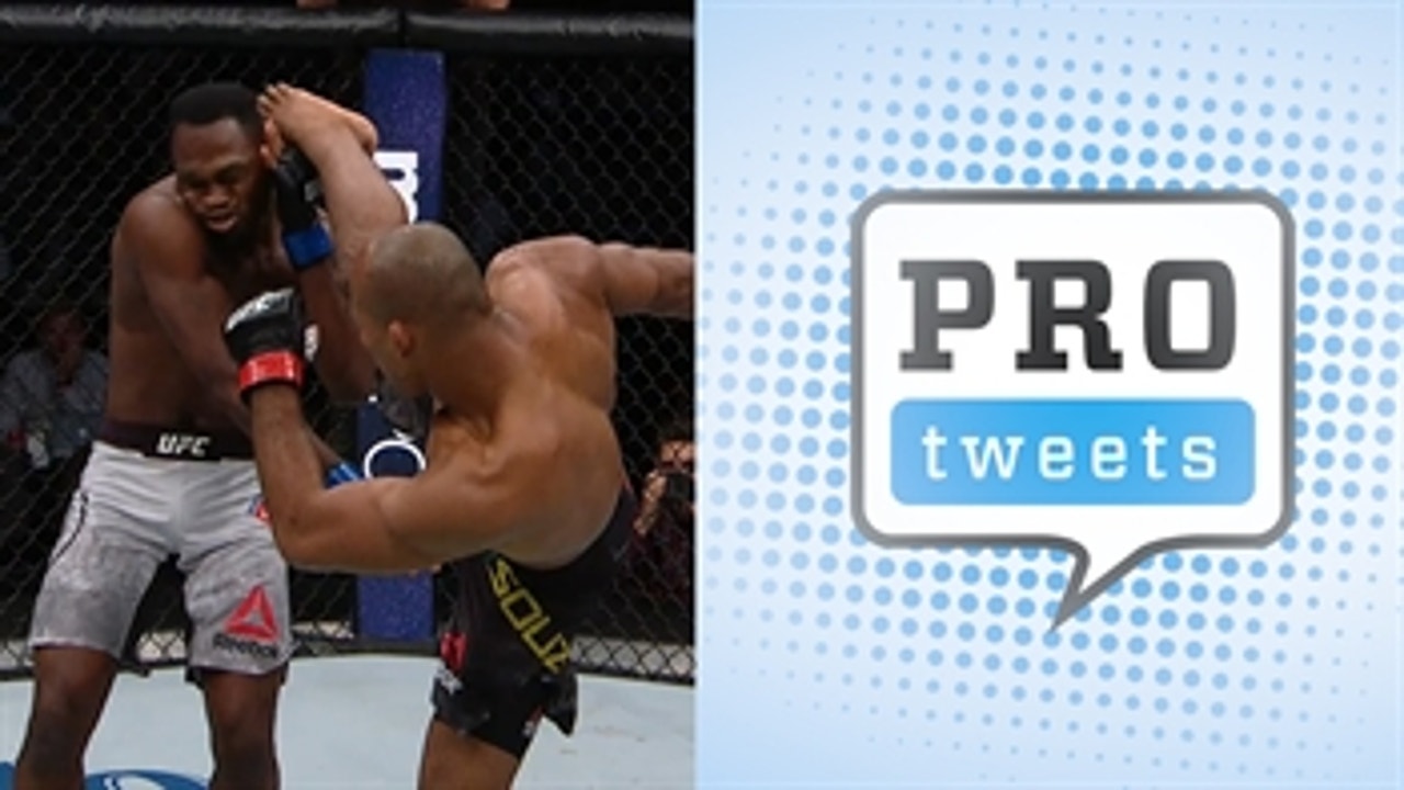 Pros were impressed by Jacare Souza's KO of Derek Brunson on Saturday ' PRO Tweets
