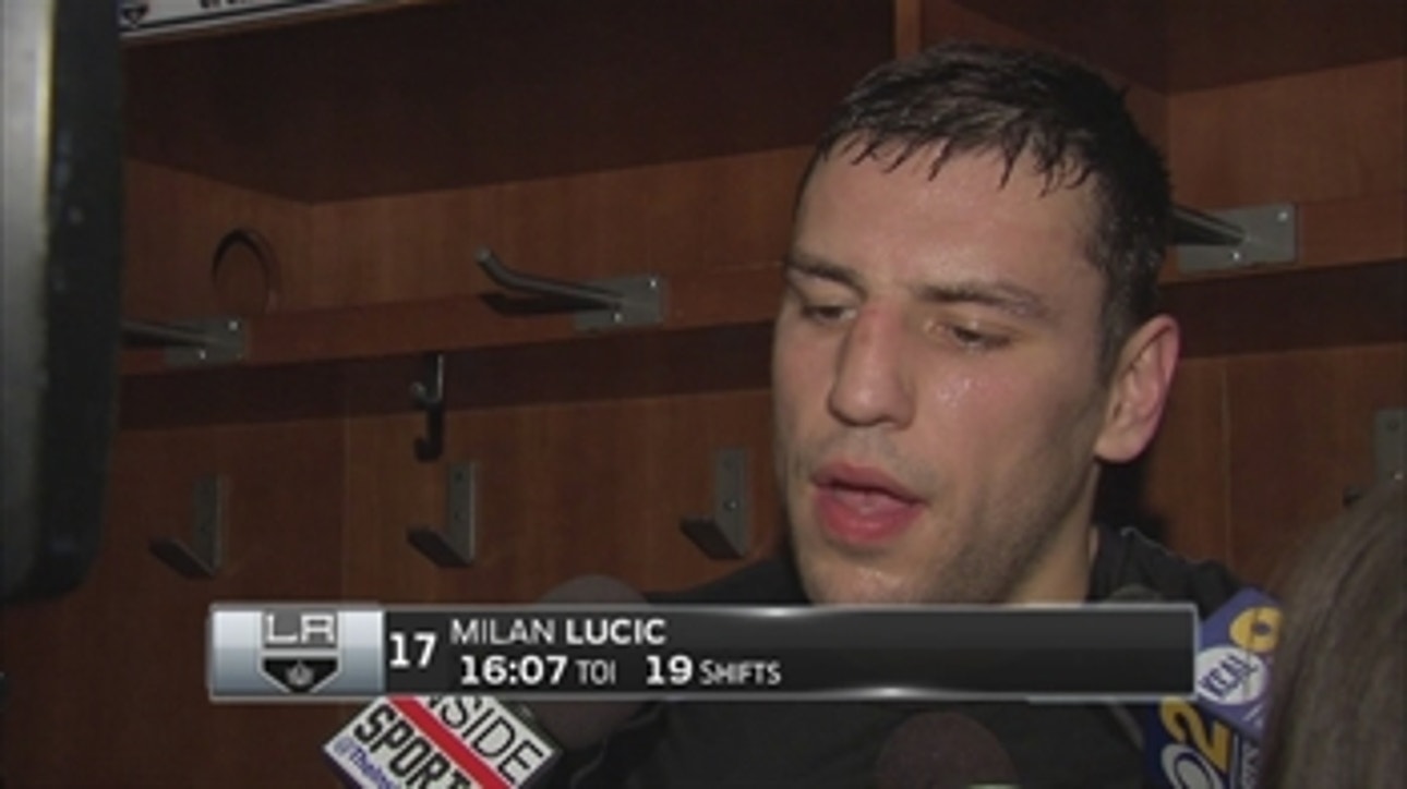 Milan Lucic said the Bruins really pressed but the Kings didn't break