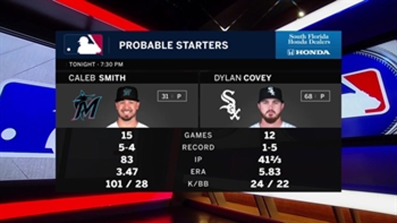 Caleb Smith is up next for Marlins in Game 2 vs. White Sox
