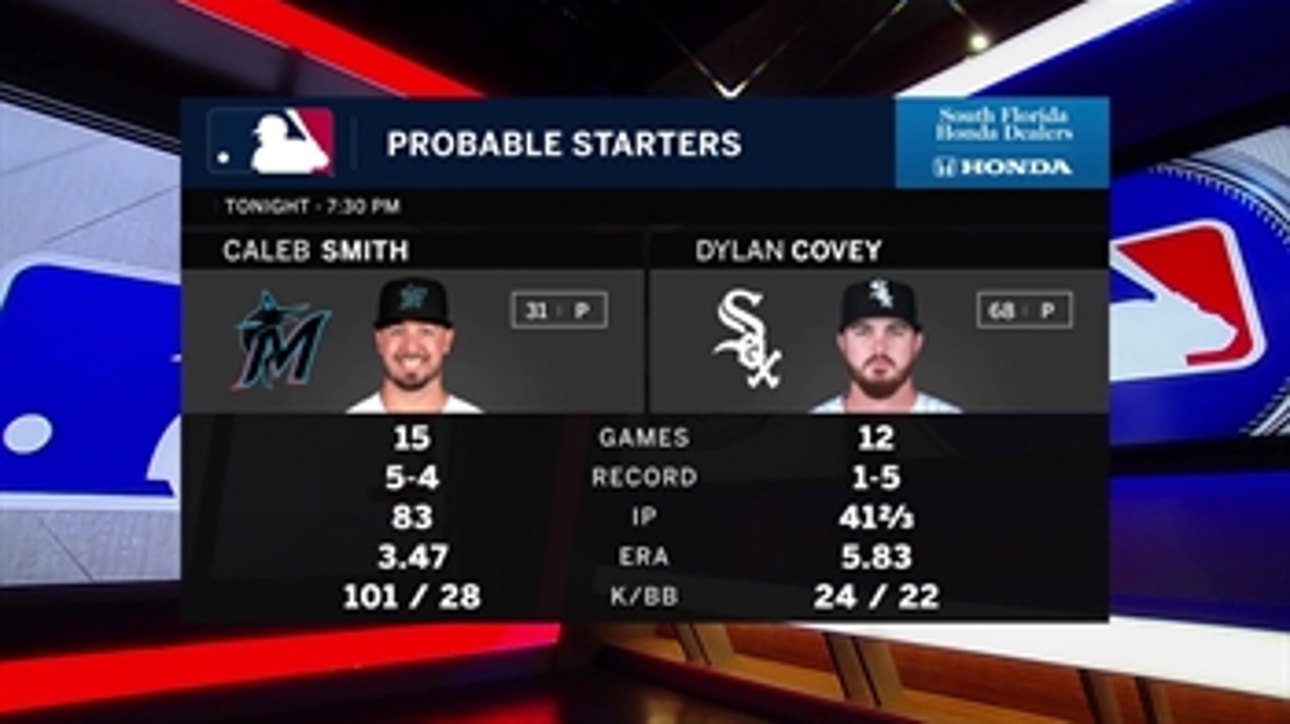 Caleb Smith is up next for Marlins in Game 2 vs. White Sox