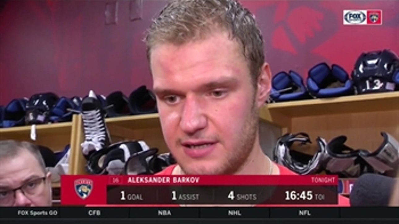 Aleksander Barkov: 'We love winning and we wanna keep doing that every night'