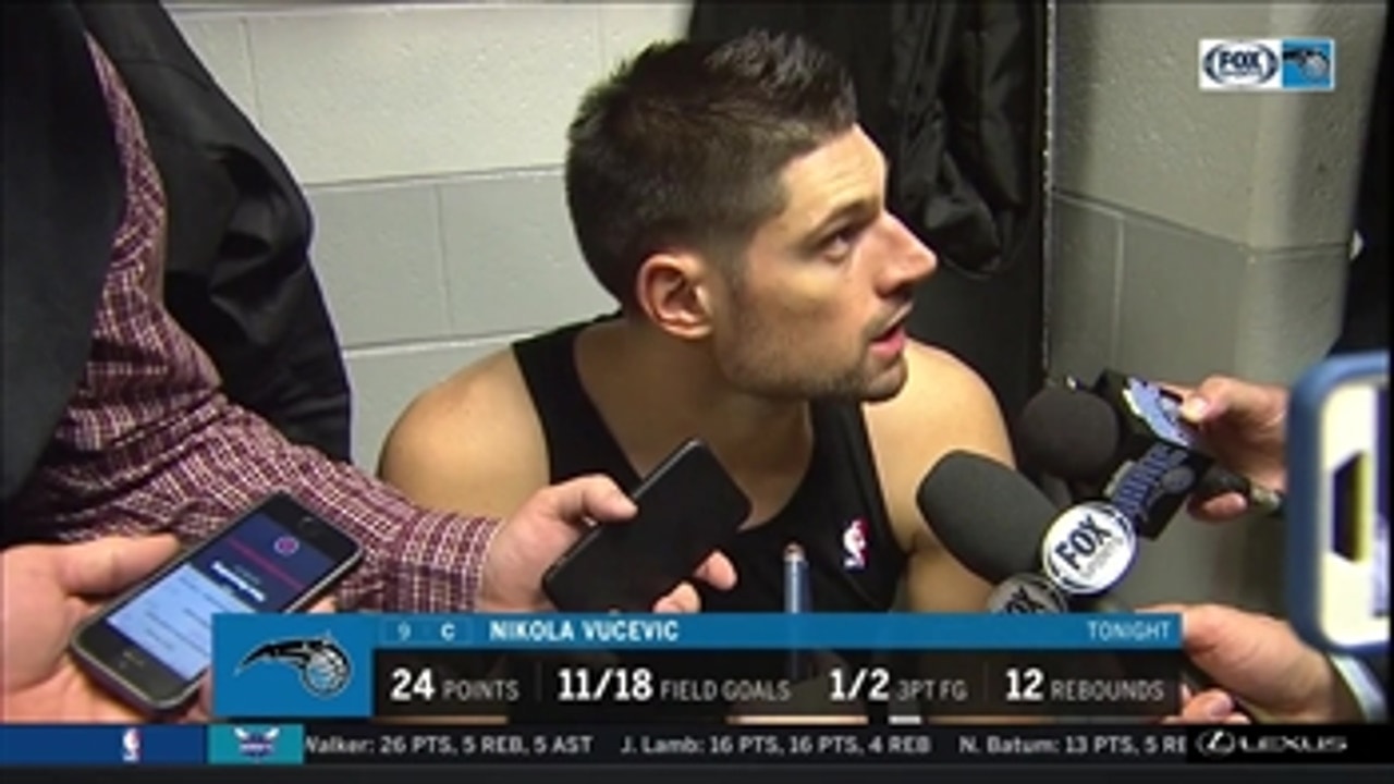 Nikola Vucevic says that the Boston win was a good response to the 76ers loss