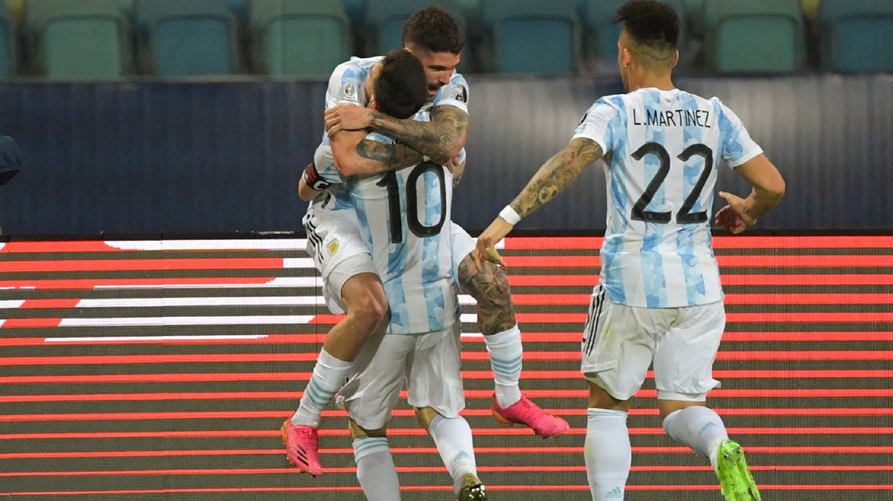 Rodrigo de Paul nets late first-half goal as Argentina takes 1-0 lead over Ecuador